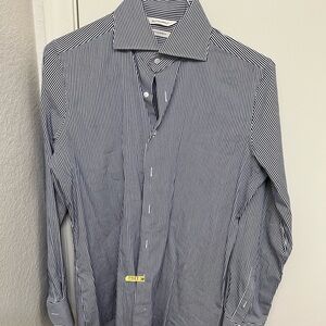 Suitsupply Navy Striped Dress Shirt